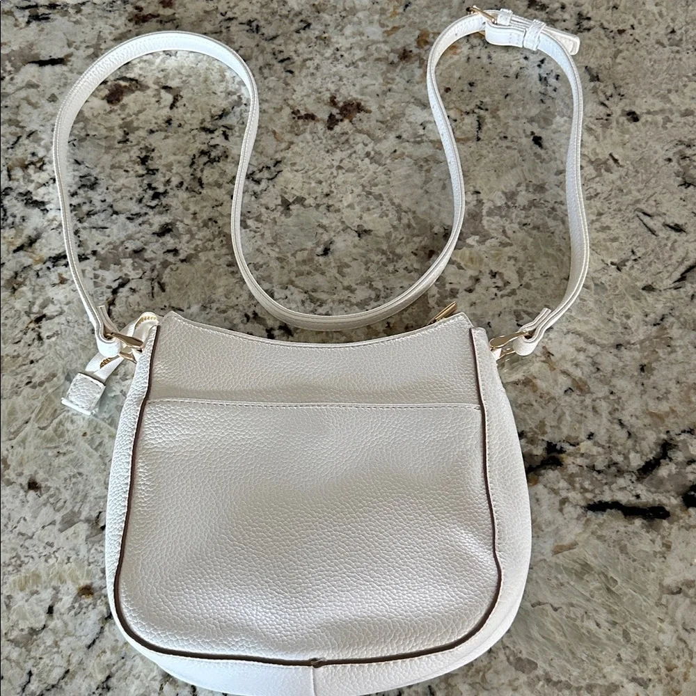 a. new day White Crossbody Bag gold hardware